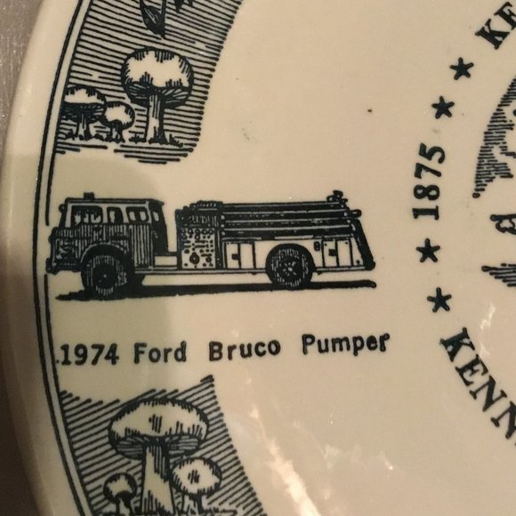 Vintage Kettlesprings Kilns Kennett Fire Company No.1 1875-1975 centennial plate - Picture 7 of 11